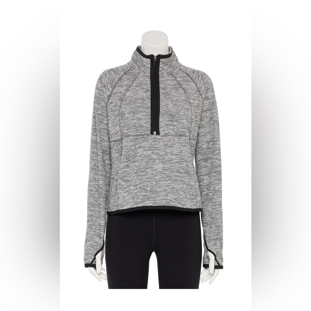 Tek Gear Women's Micro Fleece Popover Sweatshirt in Gray, Size L